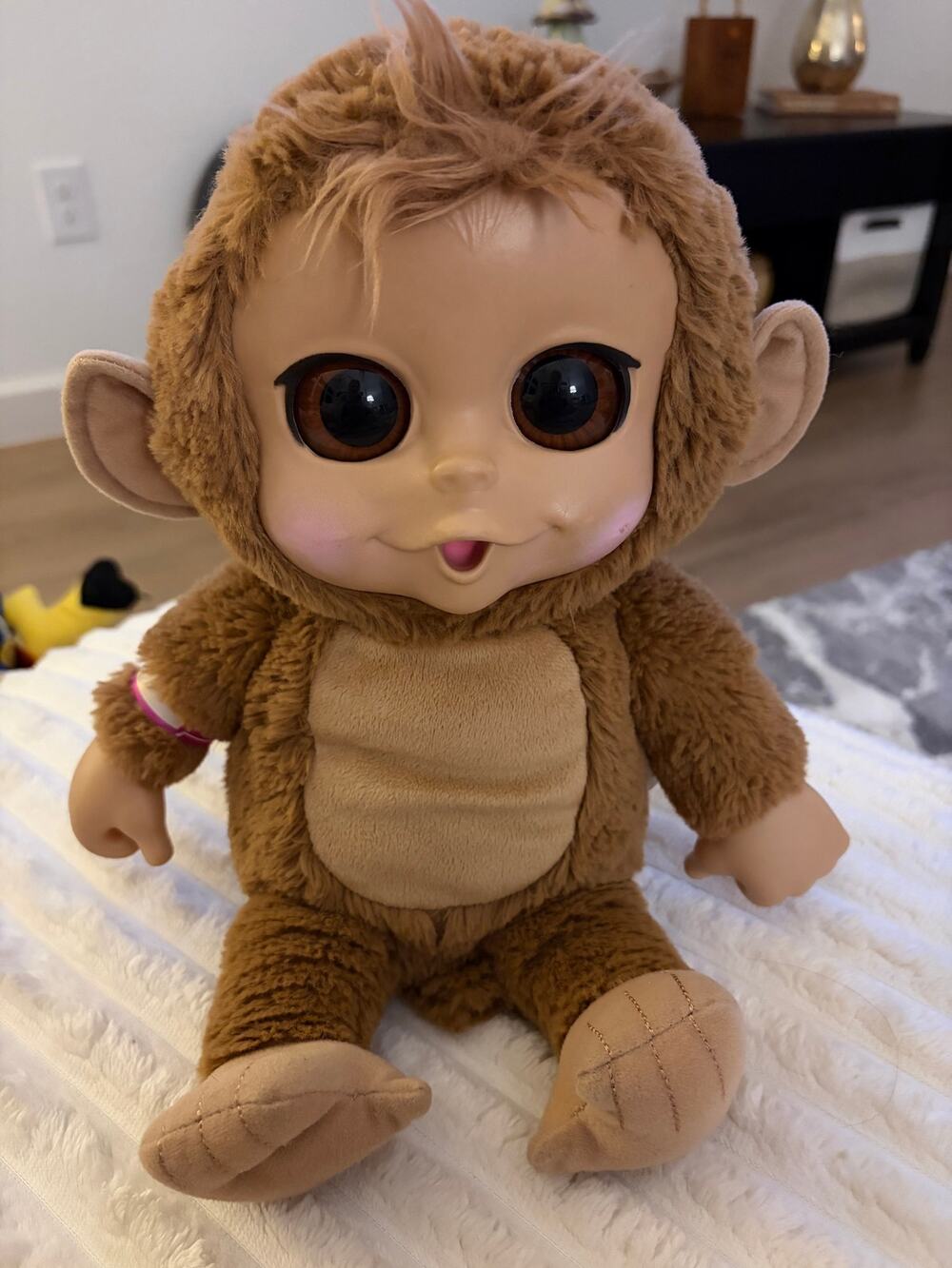 Jakks Pacific Animal Babies 14" Baby Monkey Electronic Plush sound works!